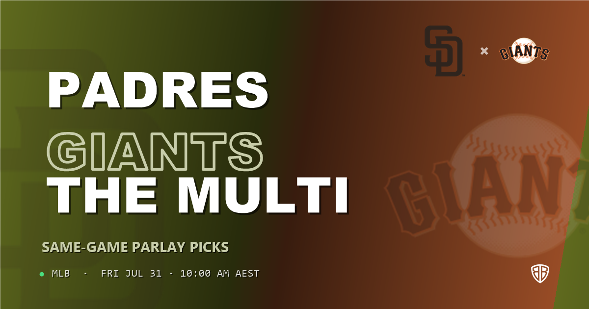 San Diego Padres vs San Francisco Giants Prediction and Same Game Parlay picks, July 31, 2026