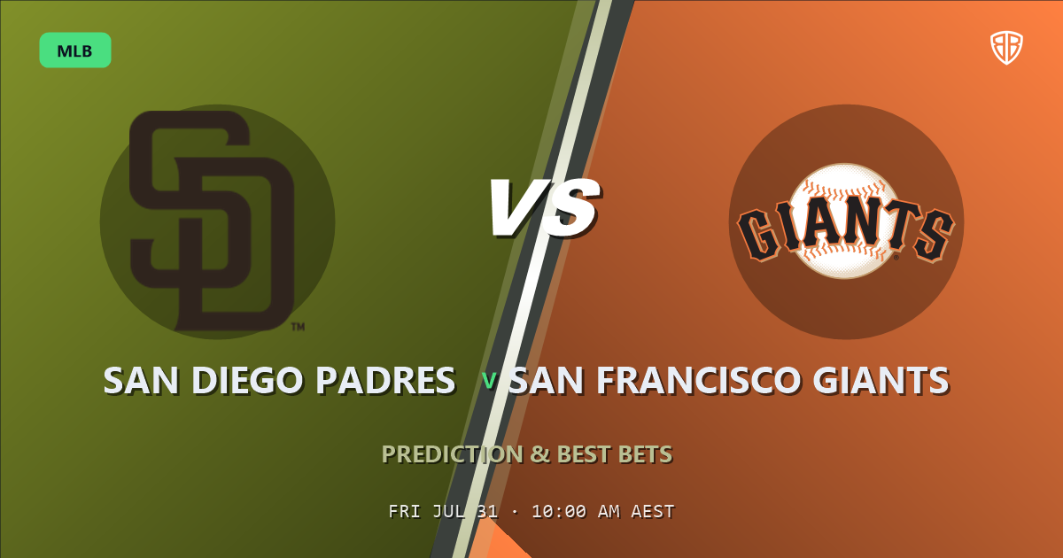 San Diego Padres vs San Francisco Giants Prediction and Picks, July 31, 2026