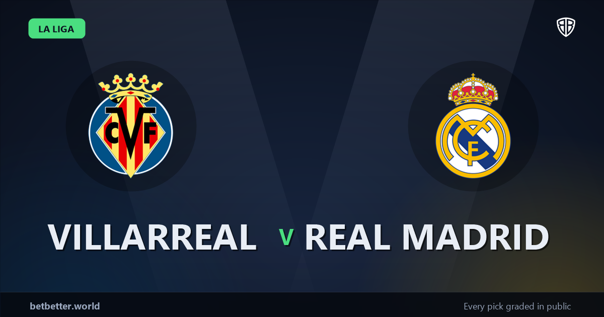Villarreal vs Real Madrid Prediction & Same Game Parlay picks Value Parlay: Analytics Breakdown