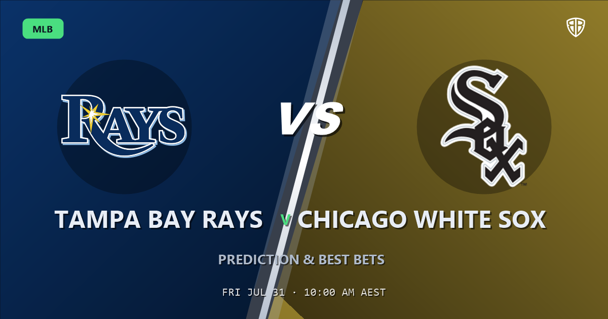Tampa Bay Rays vs Chicago White Sox Prediction and Picks, August 1, 2026