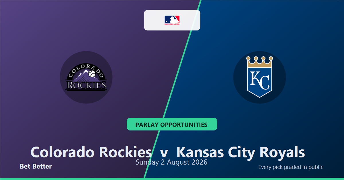 Colorado Rockies vs Kansas City Royals Prediction and Same Game Parlay picks, August 1, 2026