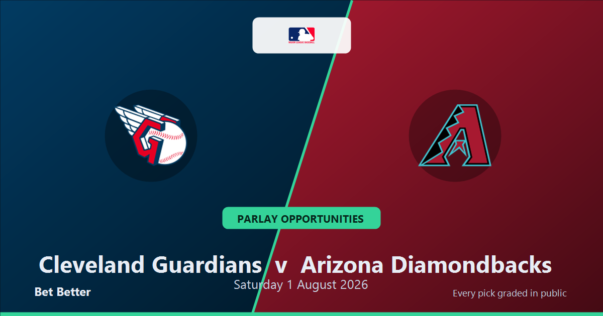 Cleveland Guardians vs Arizona Diamondbacks Prediction and Same Game Parlay picks, August 1, 2026