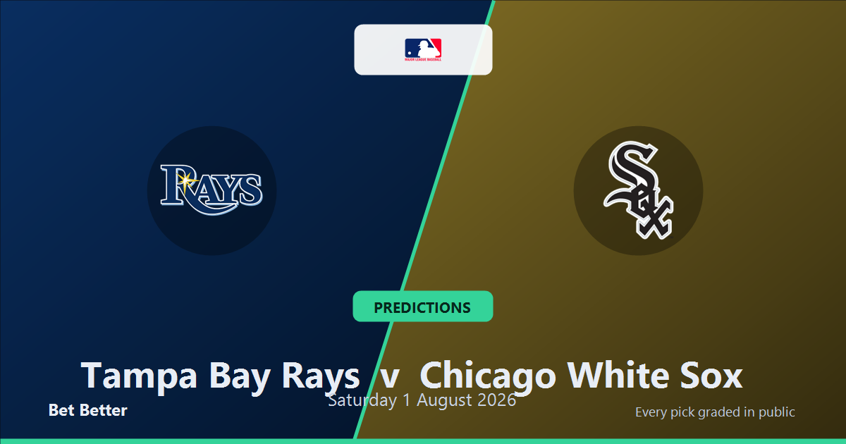 Tampa Bay Rays vs Chicago White Sox Prediction and Picks, August 1, 2026