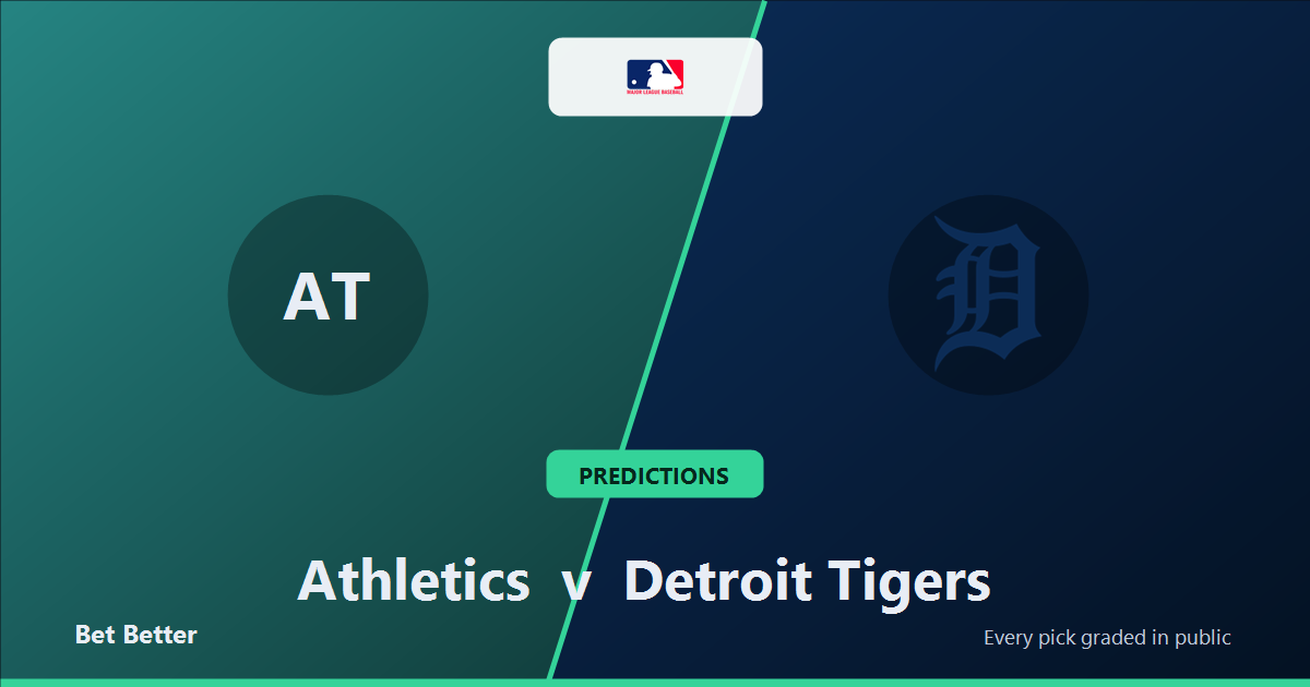 Athletics vs Detroit Tigers Prediction and Picks, August 1, 2026