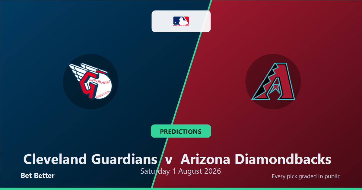 Cleveland Guardians vs Arizona Diamondbacks Prediction and Picks, August 1, 2026