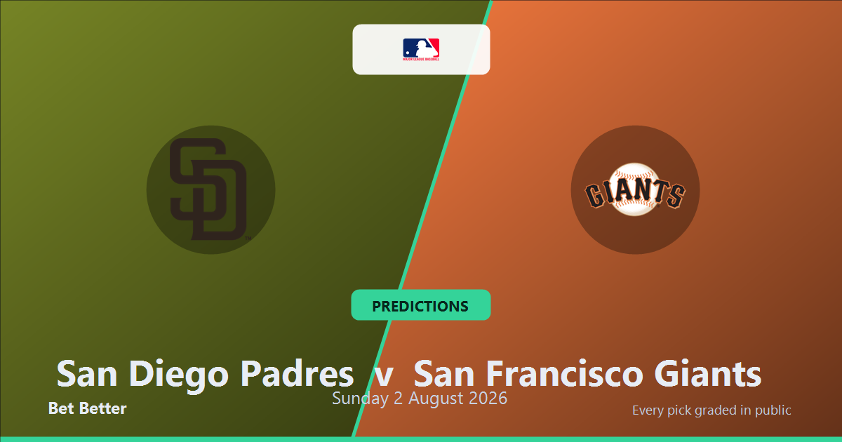 San Diego Padres vs San Francisco Giants Prediction and Picks, August 1, 2026