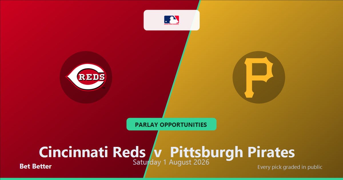 Cincinnati Reds vs Pittsburgh Pirates Prediction and Same Game Parlay picks, August 2, 2026