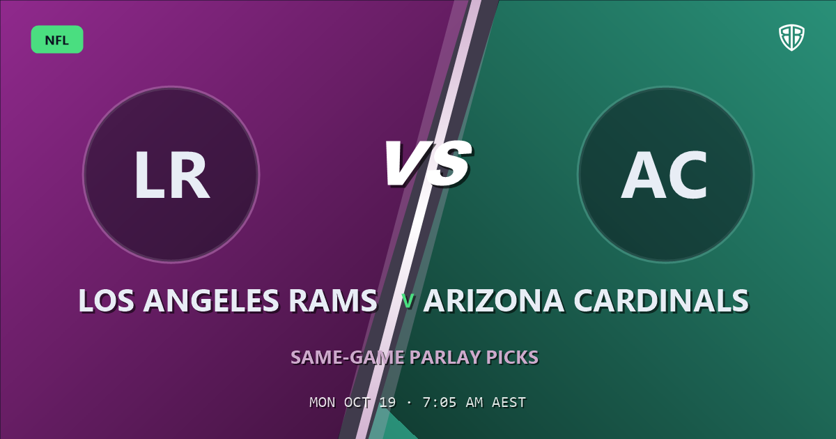 Los Angeles Rams vs Arizona Cardinals Prediction & Same Game Parlay Picks, October 18, 2026