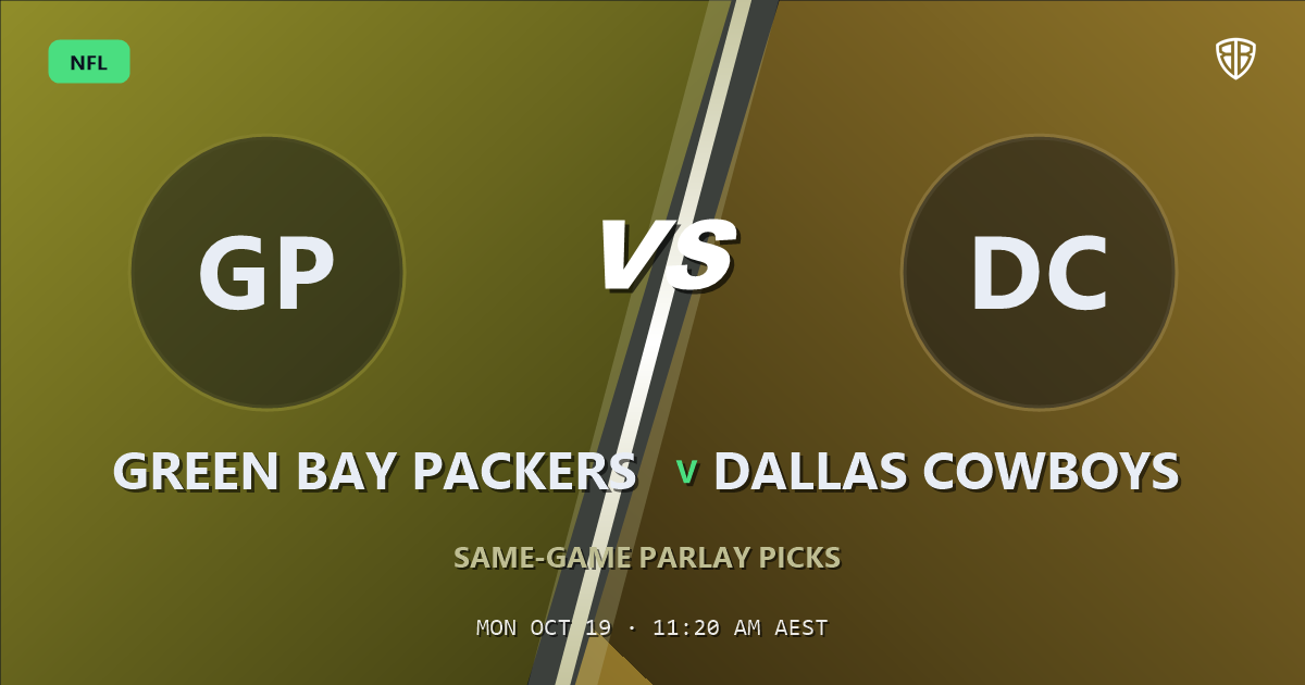 Green Bay Packers vs Dallas Cowboys Prediction & Same Game Parlay Picks, October 18, 2026