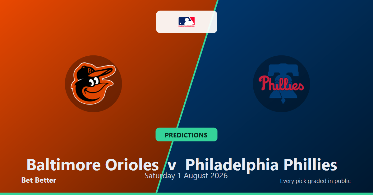 Baltimore Orioles vs Philadelphia Phillies Prediction and Picks, August 2, 2026