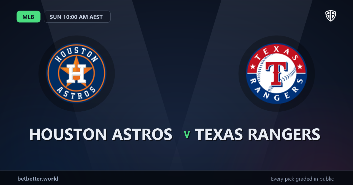 Houston Astros vs Texas Rangers Prediction and Picks, August 2, 2026