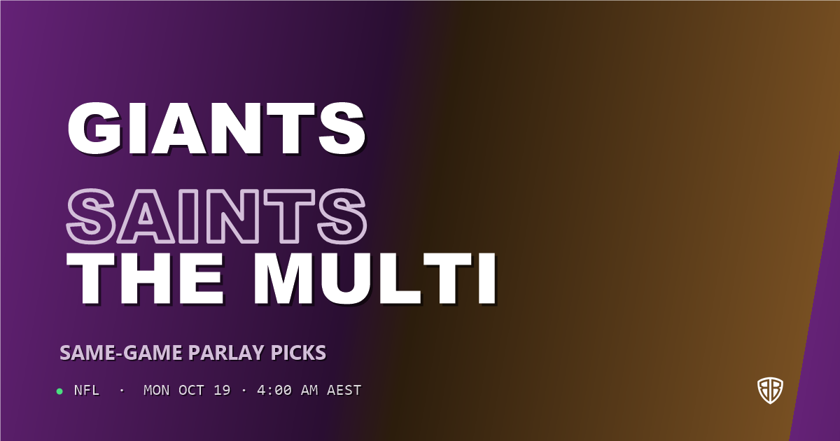 New York Giants vs New Orleans Saints Prediction & Same Game Parlay Picks, October 18, 2026