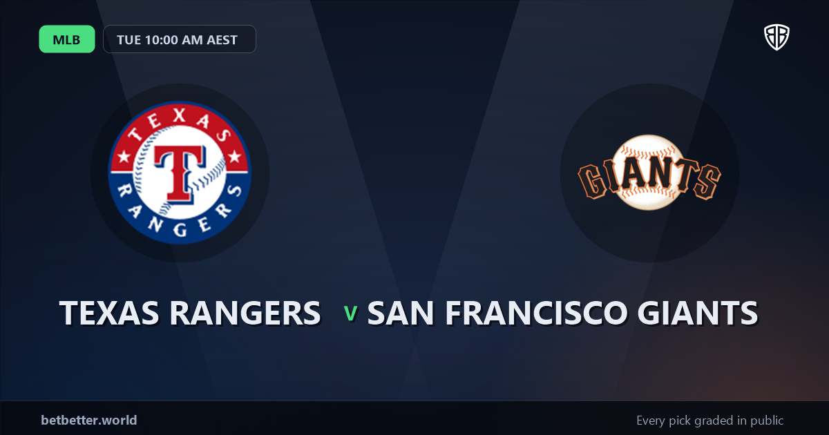 Texas Rangers vs San Francisco Giants Prediction and Picks, August 3, 2026