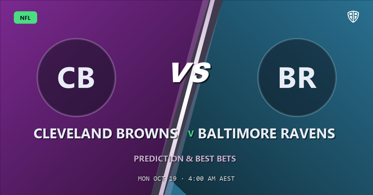 Cleveland Browns vs Baltimore Ravens Prediction & Picks, October 18, 2026