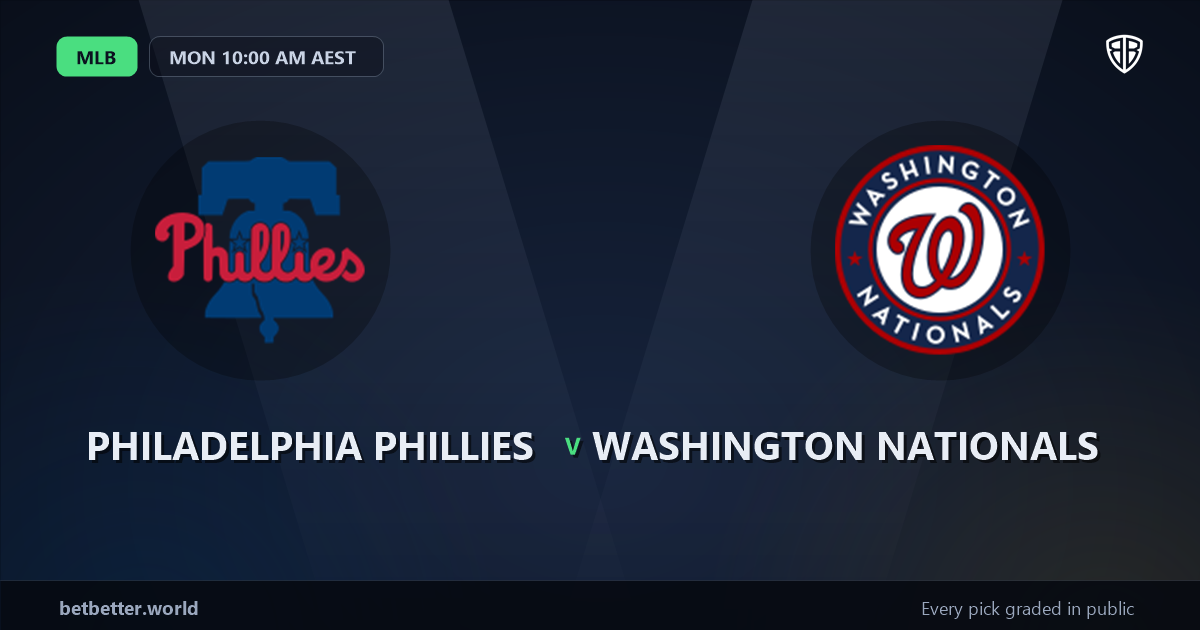 Philadelphia Phillies vs Washington Nationals Prediction and Picks, August 3, 2026