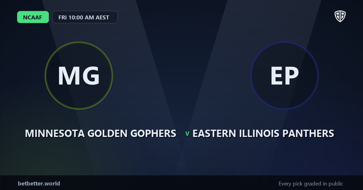 Minnesota Golden Gophers vs Eastern Illinois Panthers Prediction & Picks: Don't Miss These Odds