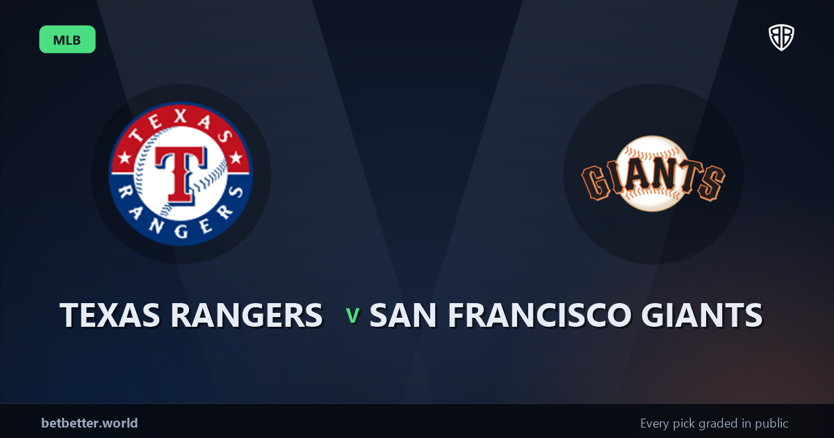 Texas Rangers vs San Francisco Giants Prediction and Picks, August 6, 2026