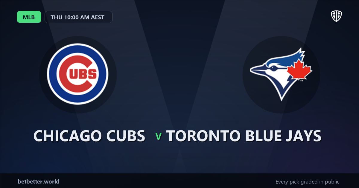 Chicago Cubs vs Toronto Blue Jays Prediction and Picks, August 6, 2026