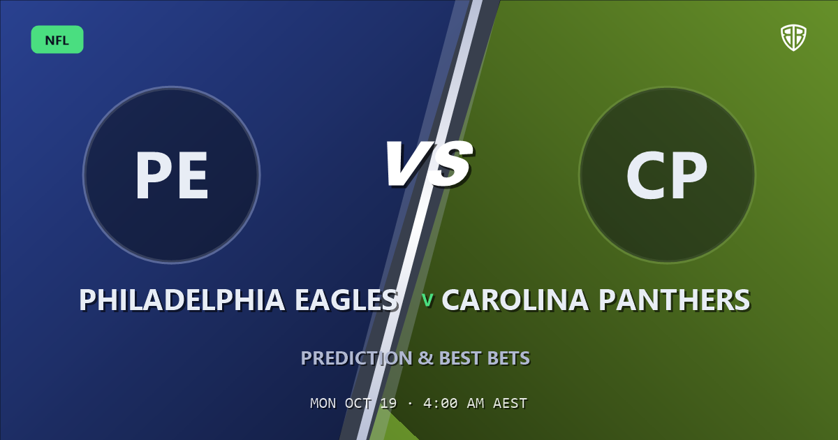 Philadelphia Eagles vs Carolina Panthers Prediction & Picks, October 18, 2026