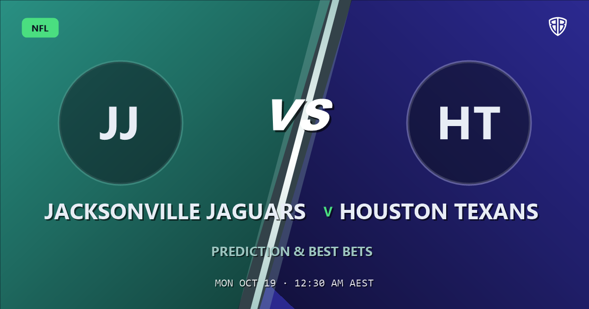 Jacksonville Jaguars vs Houston Texans Prediction & Picks, October 18, 2026