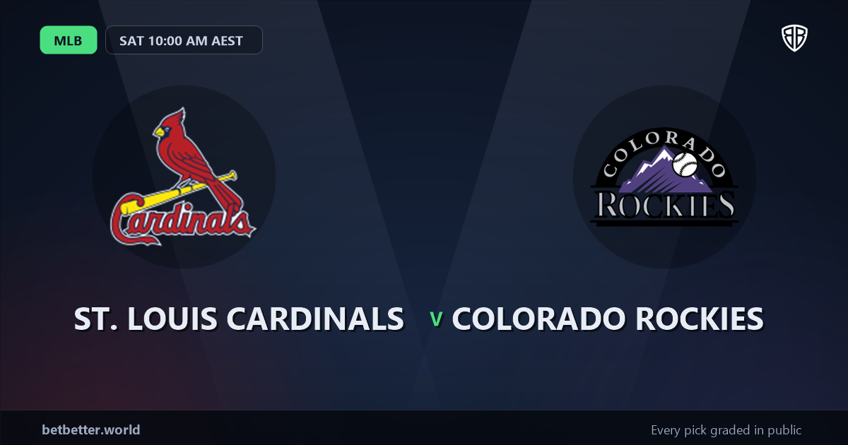 St. Louis Cardinals vs Colorado Rockies Prediction and Same Game Parlay picks, August 7, 2026