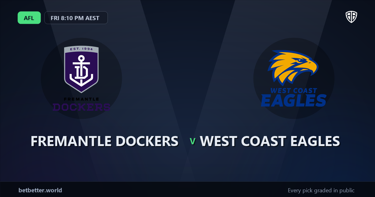 Fremantle Dockers vs West Coast Eagles Prediction & Same Game Multi picks Key Insights: Smart Betting Angles