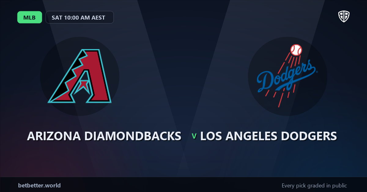 Arizona Diamondbacks vs Los Angeles Dodgers Prediction and Same Game Parlay picks, August 8, 2026