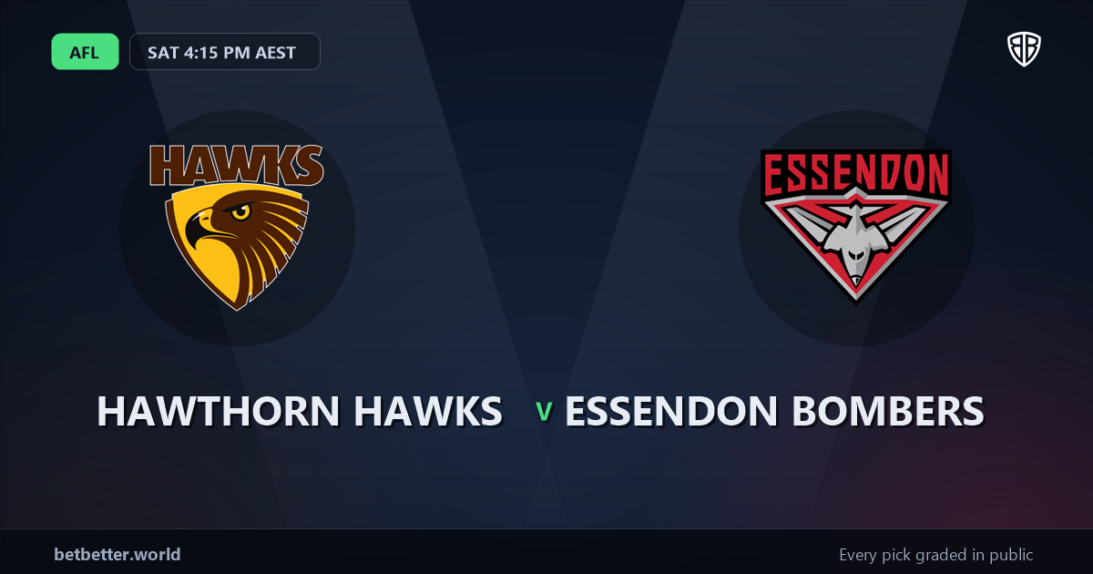 Hawthorn Hawks vs Essendon Bombers Prediction & Same Game Multi picks Top SGM: Our Expert Analysis