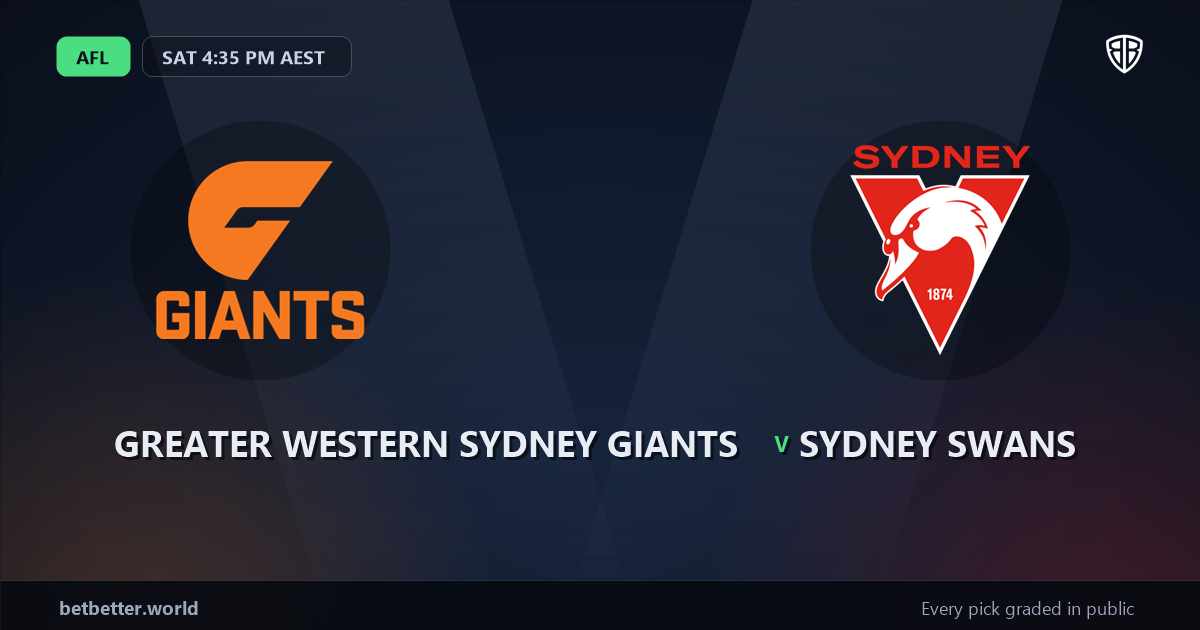 Greater Western Sydney Giants vs Sydney Swans Prediction & Same Game Multi picks Value Multi: High-Value Opportunity