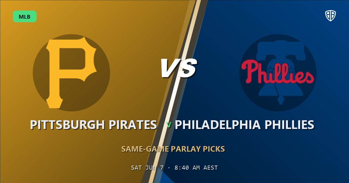 Pittsburgh Pirates vs Philadelphia Phillies Prediction & Same Game Parlay picks Top SGP: Our Expert MLB Analysis