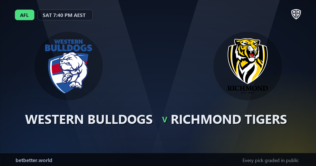 Western Bulldogs vs Richmond Tigers Prediction & Picks (Jayden Short Key Factor): Odds Analysis & Top Props