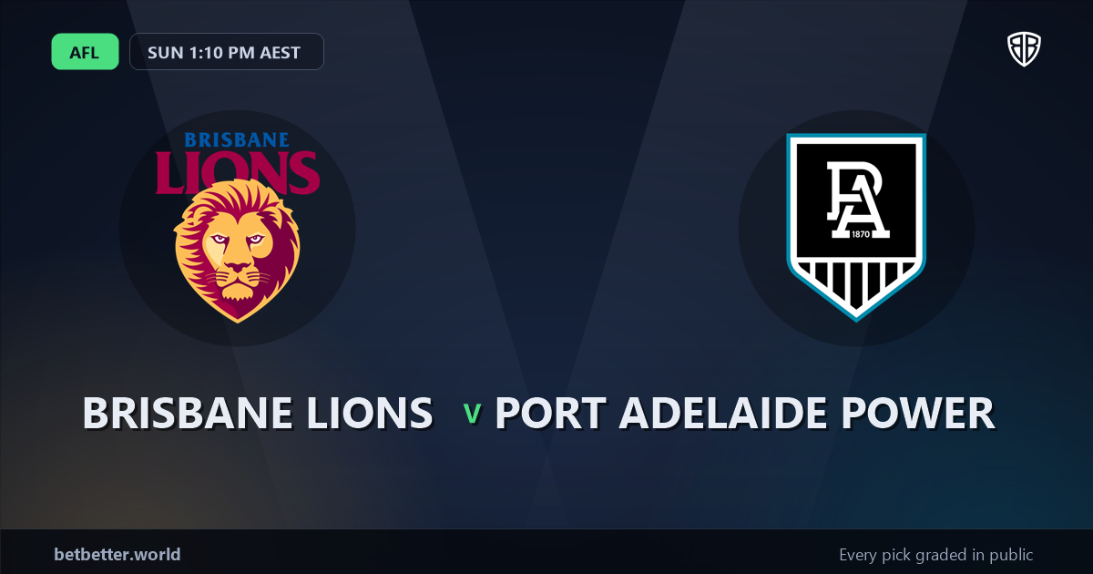 Brisbane Lions vs Port Adelaide Power Prediction & Same Game Multi picks Value Multi: High-Value Opportunity