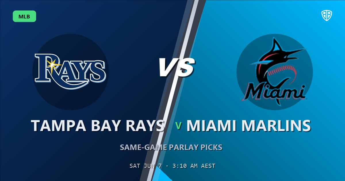 Tampa Bay Rays vs Miami Marlins Prediction & Same Game Parlay picks Value Parlay: Don't Miss These MLB Odds