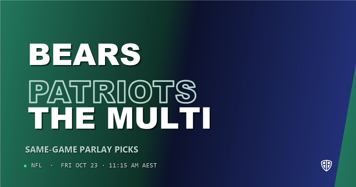 Chicago Bears vs New England Patriots Prediction & Same Game Parlay Picks, October 22, 2026