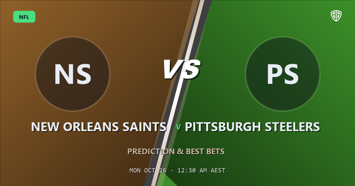 New Orleans Saints vs Pittsburgh Steelers Prediction & Picks, October 25, 2026