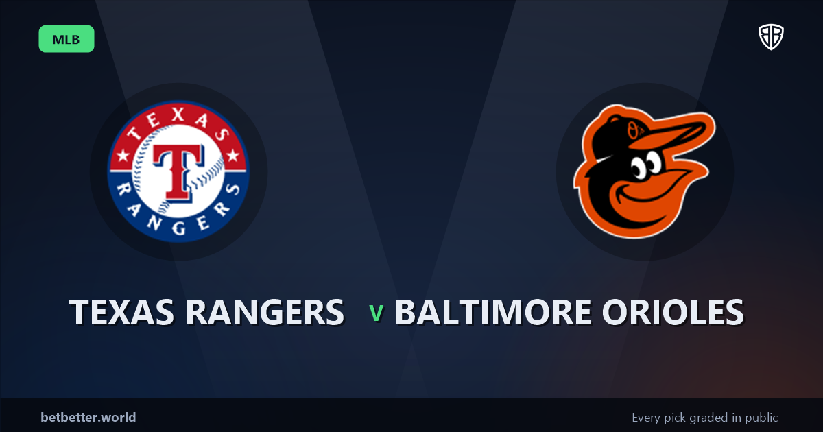 Texas Rangers vs Baltimore Orioles Prediction and Picks, August 10, 2026