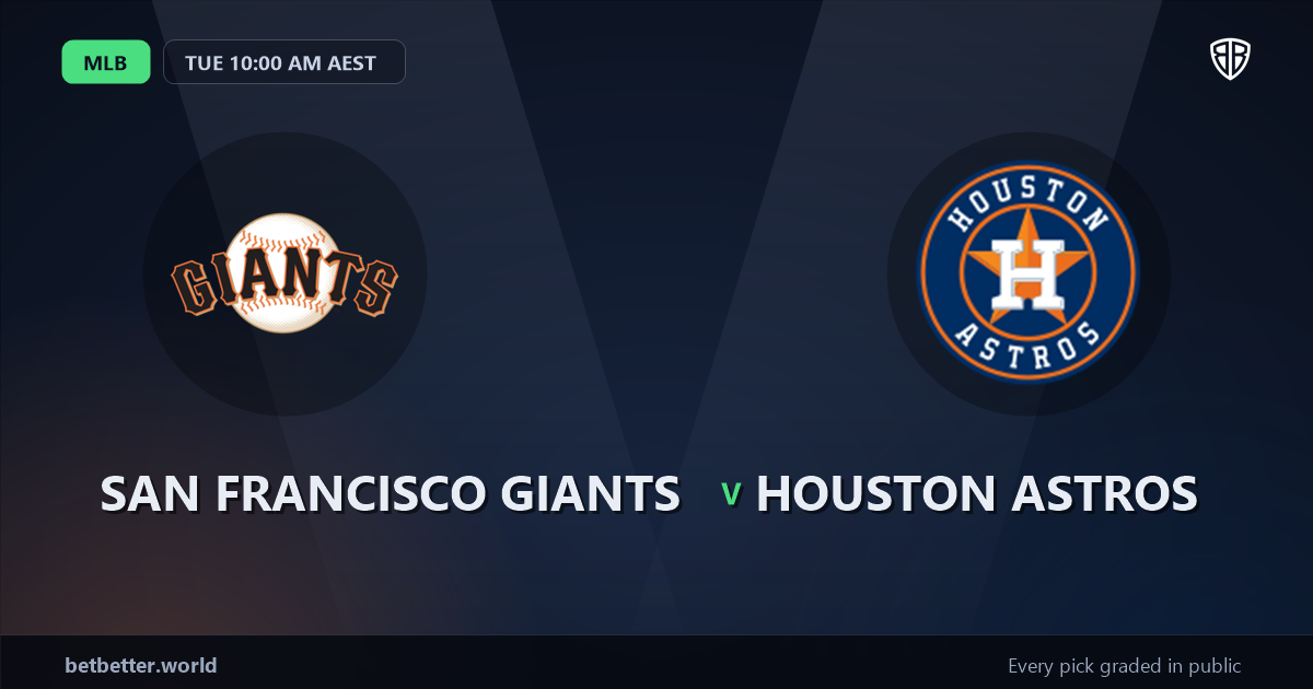 San Francisco Giants vs Houston Astros Prediction and Picks, August 10, 2026