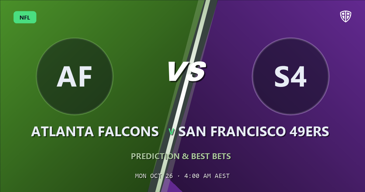 Atlanta Falcons vs San Francisco 49ers Prediction & Picks, October 25, 2026