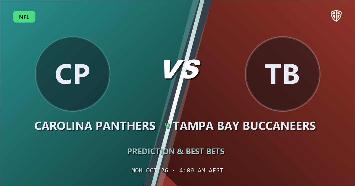 Carolina Panthers vs Tampa Bay Buccaneers Prediction & Picks, October 25, 2026