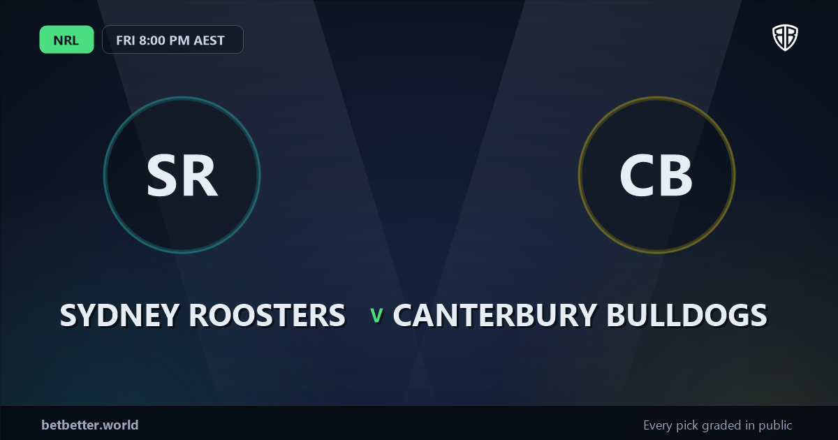 Sydney Roosters vs Canterbury Bulldogs Prediction & Picks: Smart Betting Angles
