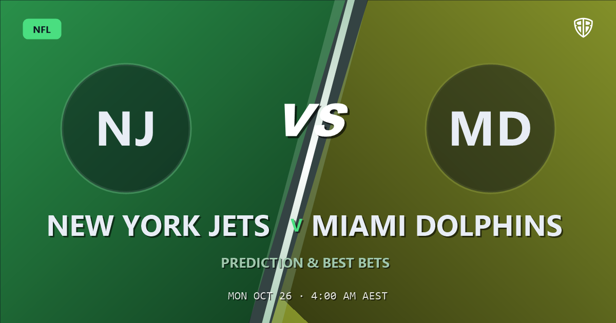 New York Jets vs Miami Dolphins Prediction & Picks, October 25, 2026