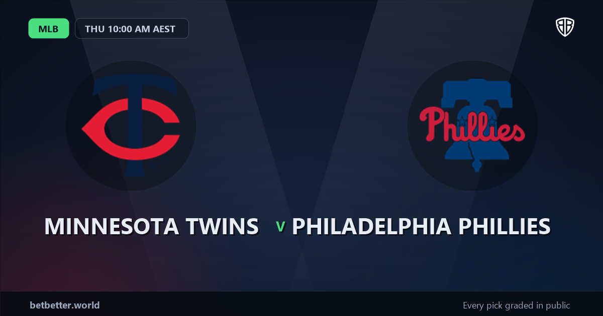 Minnesota Twins vs Philadelphia Phillies Prediction and Picks, August 13, 2026