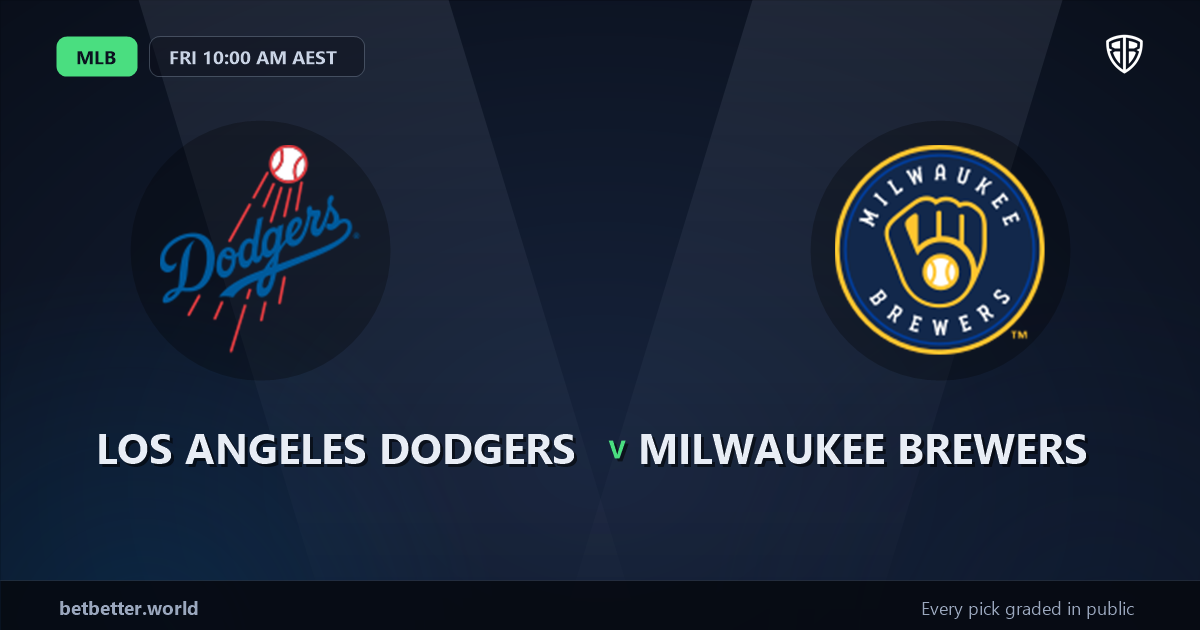 Los Angeles Dodgers vs Milwaukee Brewers Prediction and Picks, August 13, 2026