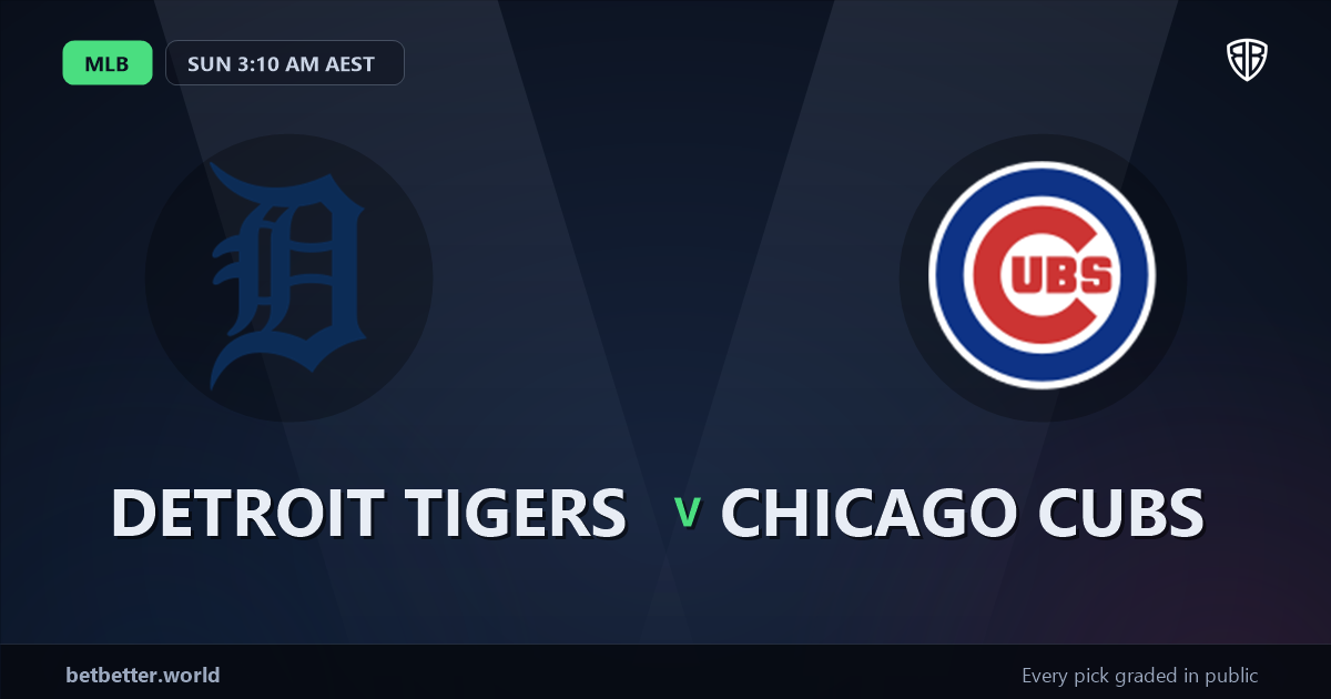 Detroit Tigers vs Chicago Cubs Prediction & Same Game Parlay picks Key Insights: High-Value Baseball Opportunity