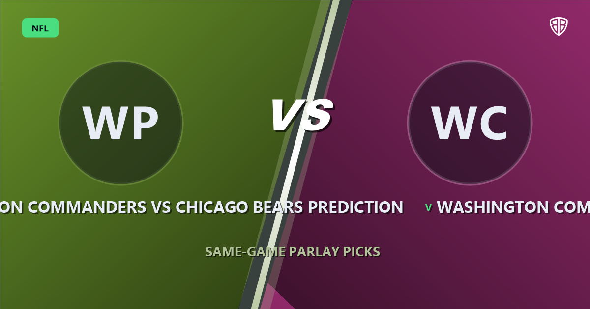 Washington Commanders vs Chicago Bears Prediction & Same Game Parlay Picks: Data-Driven Targets