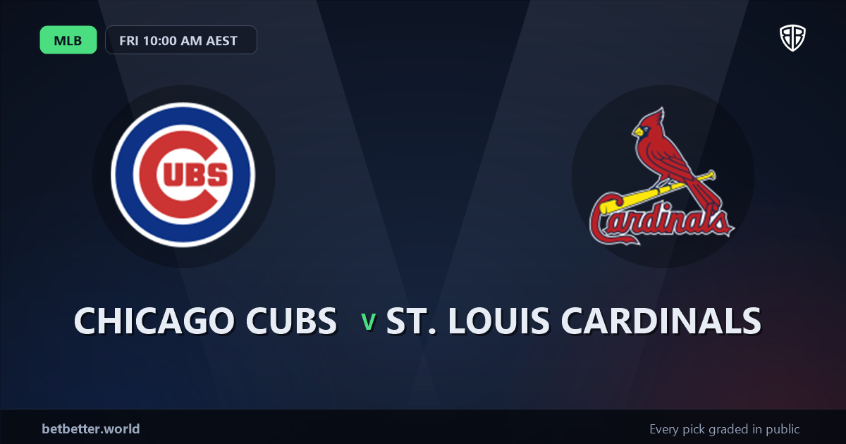 Chicago Cubs vs St. Louis Cardinals Prediction and Picks, August 14, 2026