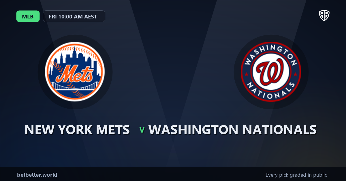 New York Mets vs Washington Nationals Prediction and Same Game Parlay picks, August 14, 2026