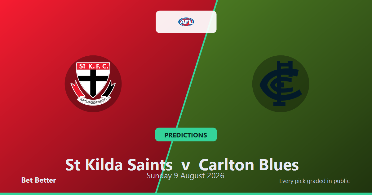 St Kilda Saints vs Carlton Blues Prediction & Picks: Winning Game Angles