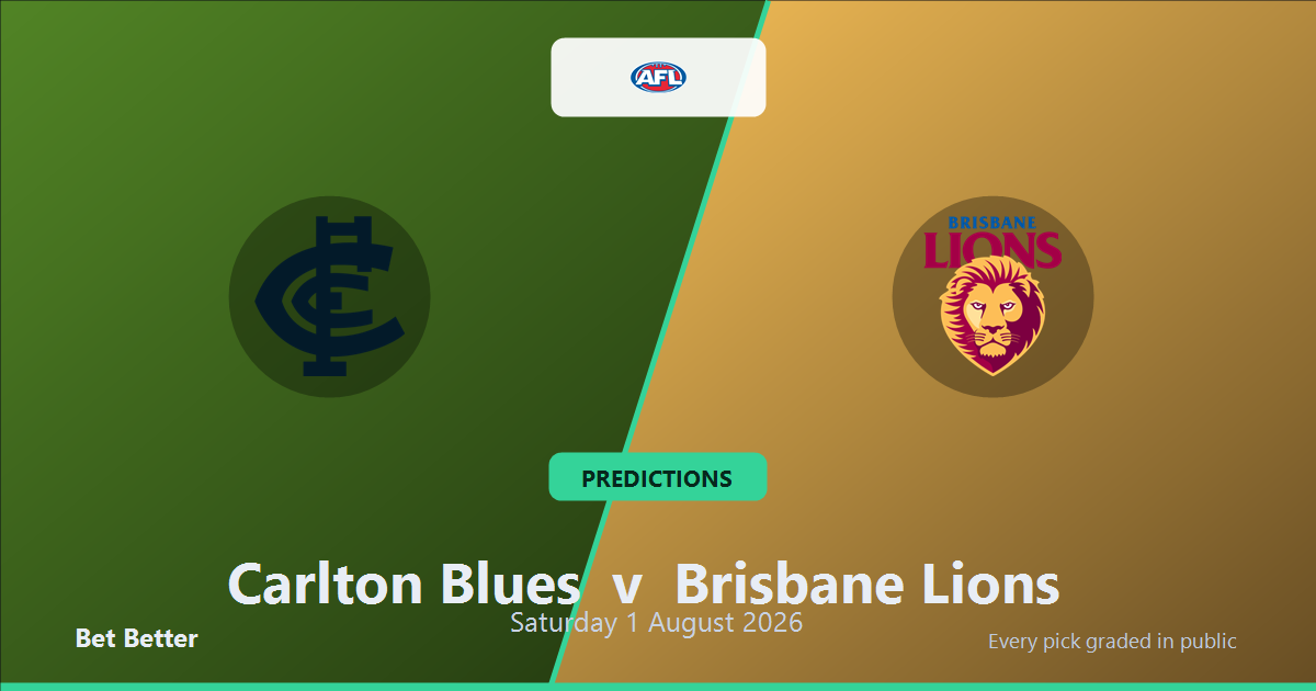 Carlton Blues vs Brisbane Lions Prediction & Picks: Stat-Based Insights