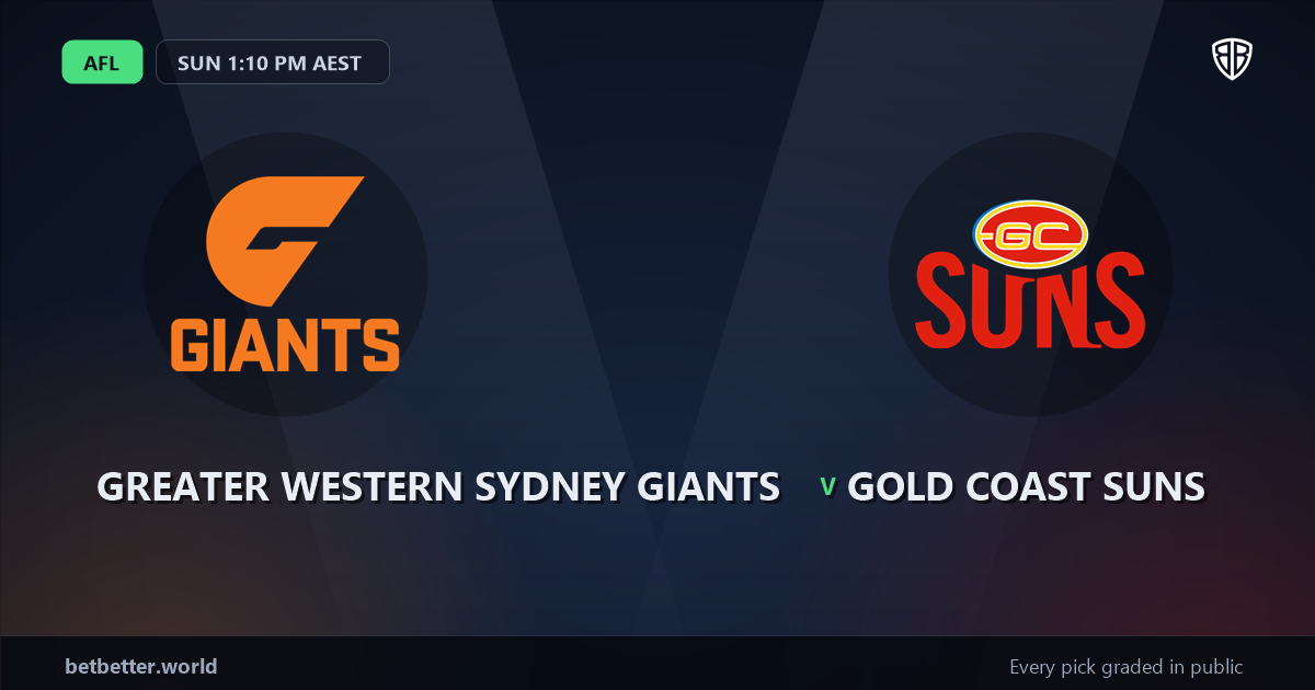 Greater Western Sydney Giants vs Gold Coast Suns Prediction & Same Game Multi picks Key Insights: Analytics Breakdown